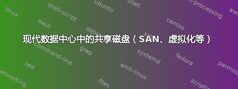 现代数据中心中的共享磁盘（SAN、虚拟化等）