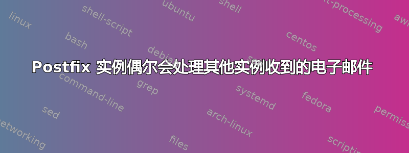 Postfix 实例偶尔会处理其他实例收到的电子邮件