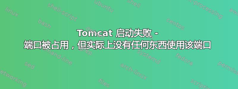 Tomcat 启动失败 - 端口被占用，但实际上没有任何东西使用该端口