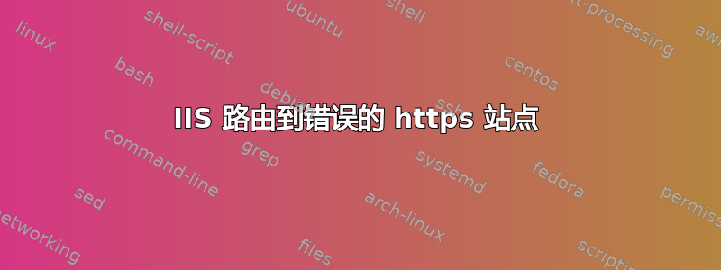 IIS 路由到错误的 https 站点