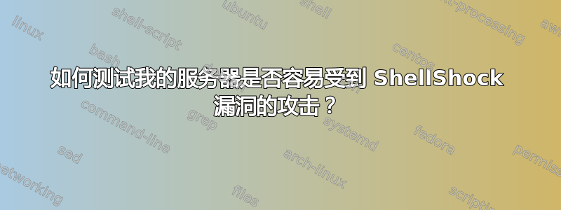 如何测试我的服务器是否容易受到 ShellShock 漏洞的攻击？