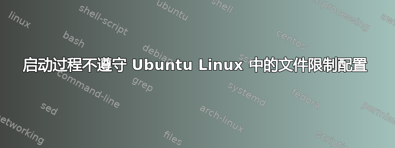 启动过程不遵守 Ubuntu Linux 中的文件限制配置