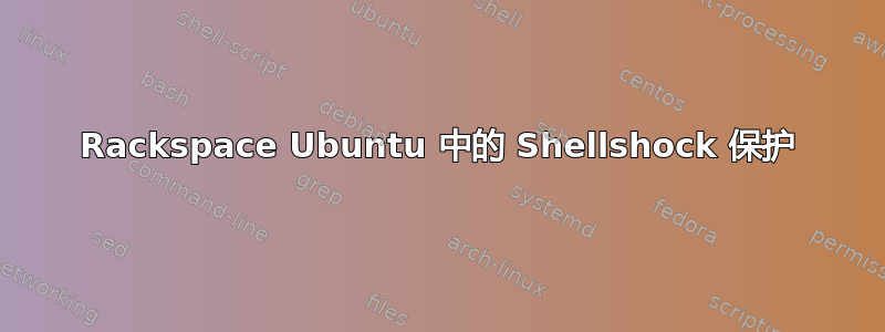 Rackspace Ubuntu 中的 Shellshock 保护