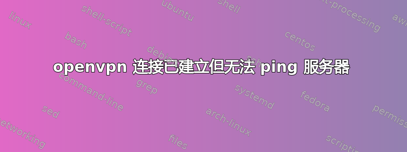 openvpn 连接已建立但无法 ping 服务器