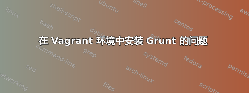 在 Vagrant 环境中安装 Grunt 的问题