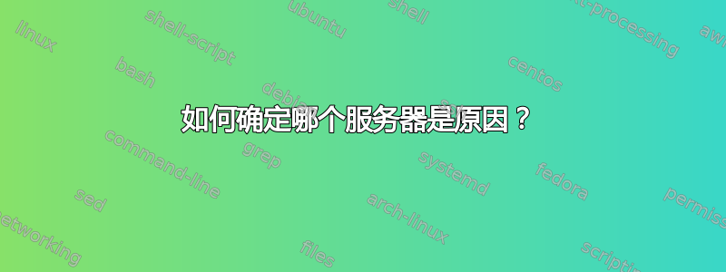 如何确定哪个服务器是原因？