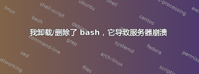 我卸载/删除了 bash，它导致服务器崩溃