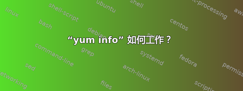 “yum info” 如何工作？