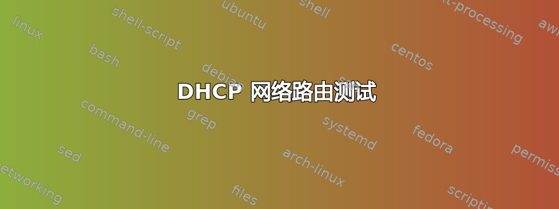 DHCP 网络路由测试