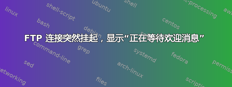 FTP 连接突然挂起，显示“正在等待欢迎消息”