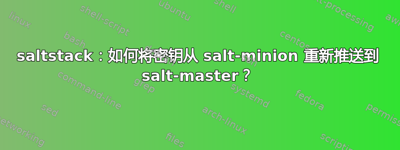 saltstack：如何将密钥从 salt-minion 重新推送到 salt-master？