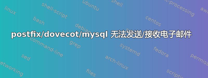 postfix/dovecot/mysql 无法发送/接收电子邮件 