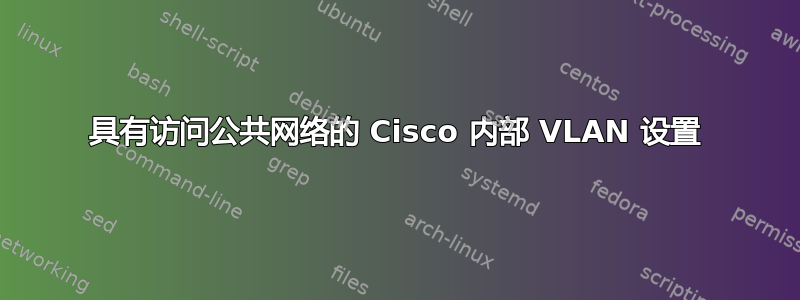 具有访问公共网络的 Cisco 内部 VLAN 设置