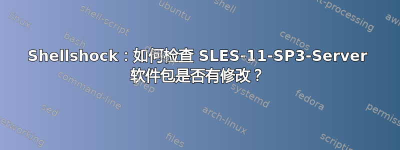 Shellshock：如何检查 SLES-11-SP3-Server 软件包是否有修改？