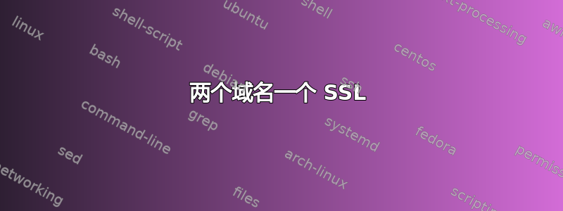 两个域名一个 SSL