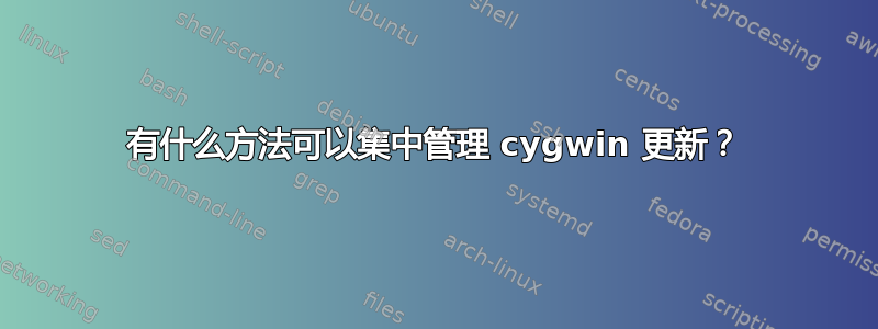 有什么方法可以集中管理 cygwin 更新？