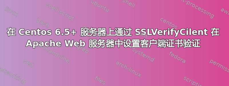 在 Centos 6.5+ 服务器上通过 SSLVerifyCilent 在 Apache Web 服务器中设置客户端证书验证