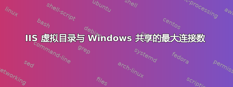 IIS 虚拟目录与 Windows 共享的最大连接数