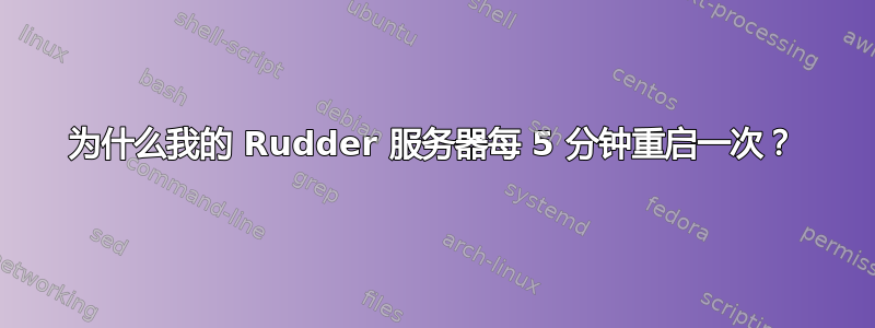 为什么我的 Rudder 服务器每 5 分钟重启一次？