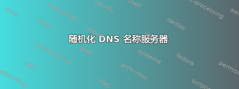 随机化 DNS 名称服务器