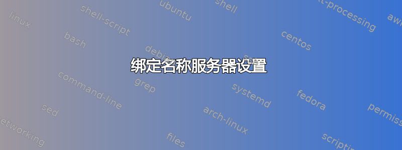 绑定名称服务器设置