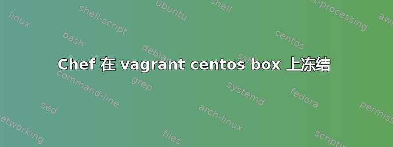 Chef 在 vagrant centos box 上冻结