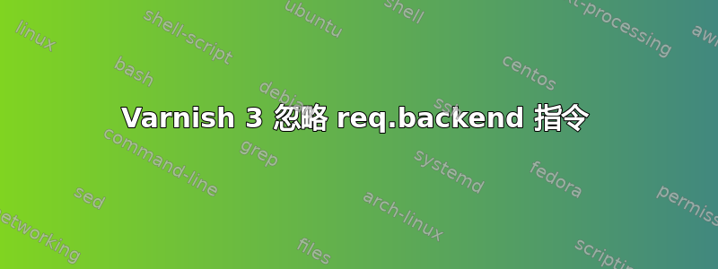 Varnish 3 忽略 req.backend 指令