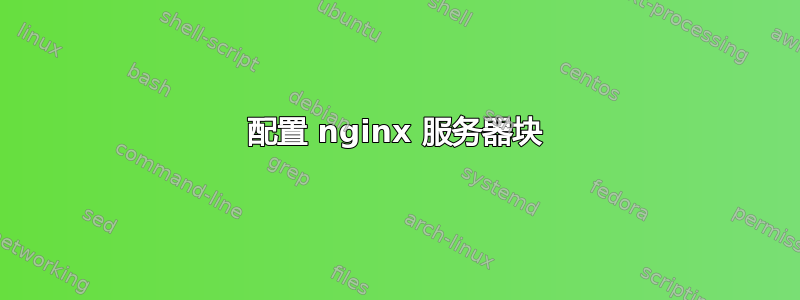 配置 nginx 服务器块