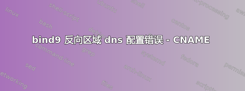 bind9 反向区域 dns 配置错误 - CNAME