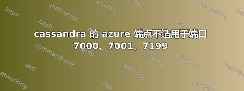 cassandra 的 azure 端点不适用于端口 7000、7001、7199