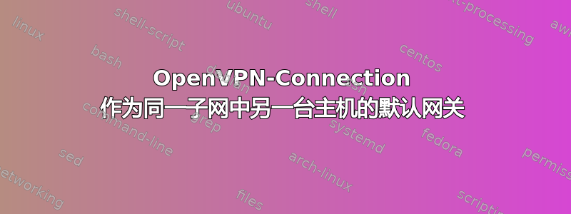 OpenVPN-Connection 作为同一子网中另一台主机的默认网关