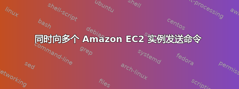 同时向多个 Amazon EC2 实例发送命令