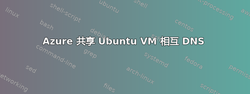 Azure 共享 Ubuntu VM 相互 DNS