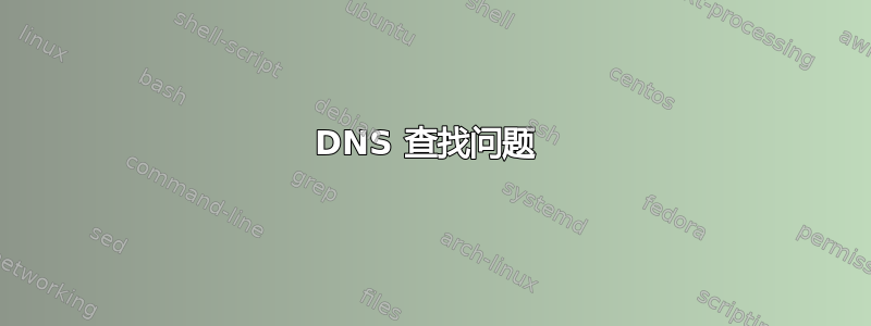 DNS 查找问题 