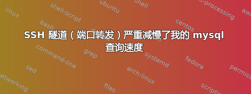 SSH 隧道（端口转发）严重减慢了我的 mysql 查询速度