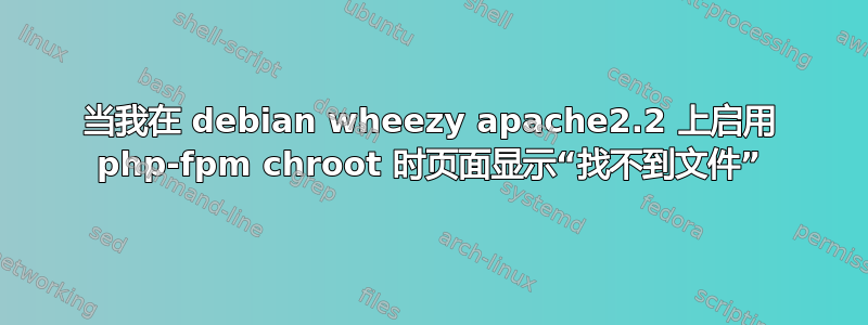 当我在 debian wheezy apache2.2 上启用 php-fpm chroot 时页面显示“找不到文件”