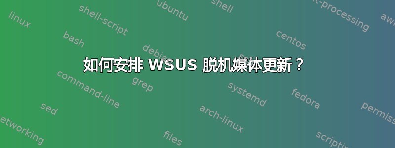 如何安排 WSUS 脱机媒体更新？