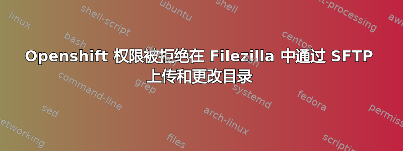 Openshift 权限被拒绝在 Filezilla 中通过 SFTP 上传和更改目录