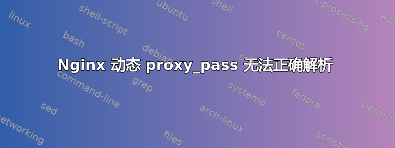 Nginx 动态 proxy_pass 无法正确解析