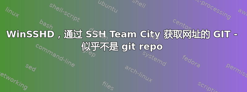 WinSSHD，通过 SSH Team City 获取网址的 GIT - 似乎不是 git repo