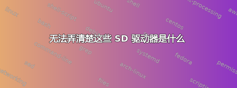 无法弄清楚这些 SD 驱动器是什么