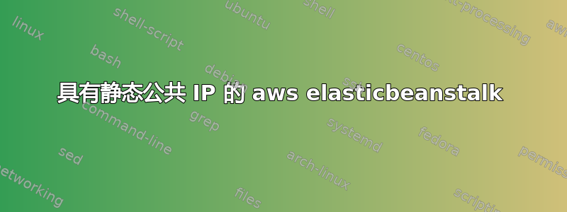 具有静态公共 IP 的 aws elasticbeanstalk