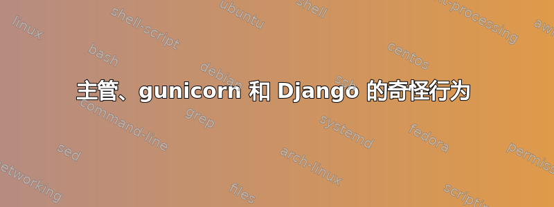 主管、gunicorn 和 Django 的奇怪行为