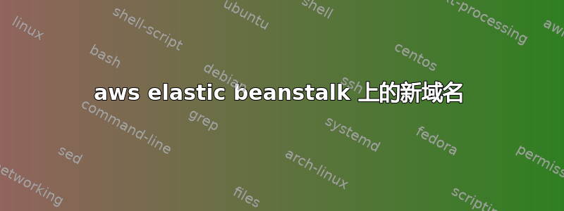 aws elastic beanstalk 上的新域名