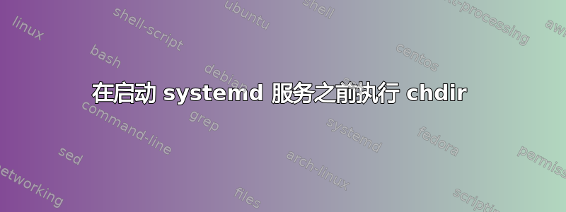 在启动 systemd 服务之前执行 chdir