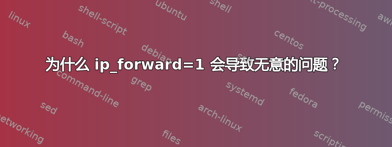 为什么 ip_forward=1 会导致无意的问题？