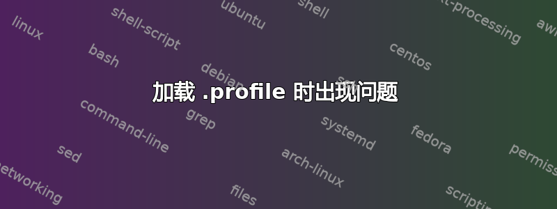 加载 .profile 时出现问题