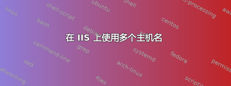 在 IIS 上使用多个主机名