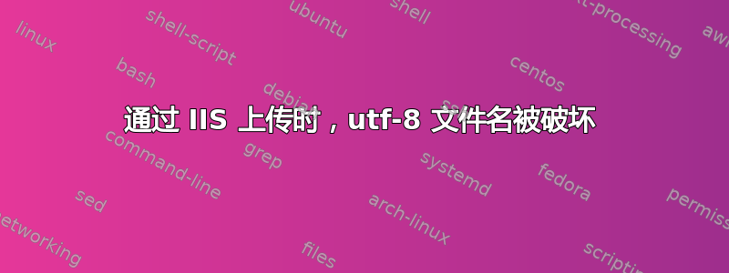 通过 IIS 上传时，utf-8 文件名被破坏