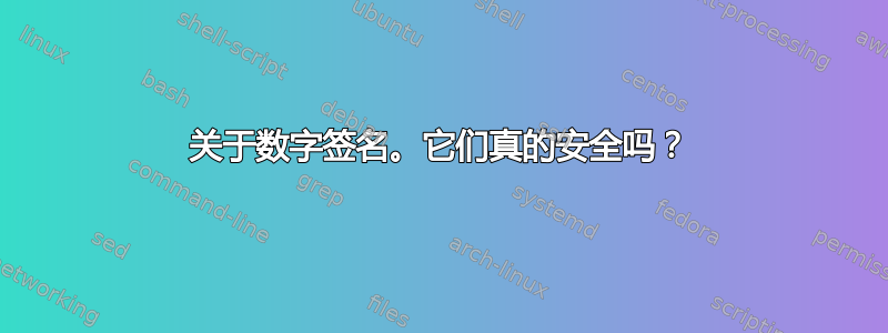 关于数字签名。它们真的安全吗？